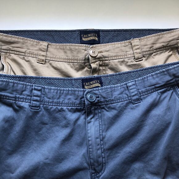 A Set of 2 Cremieux Premium Denim Cargo Shorts Sz 40 - Picture 1 of 9